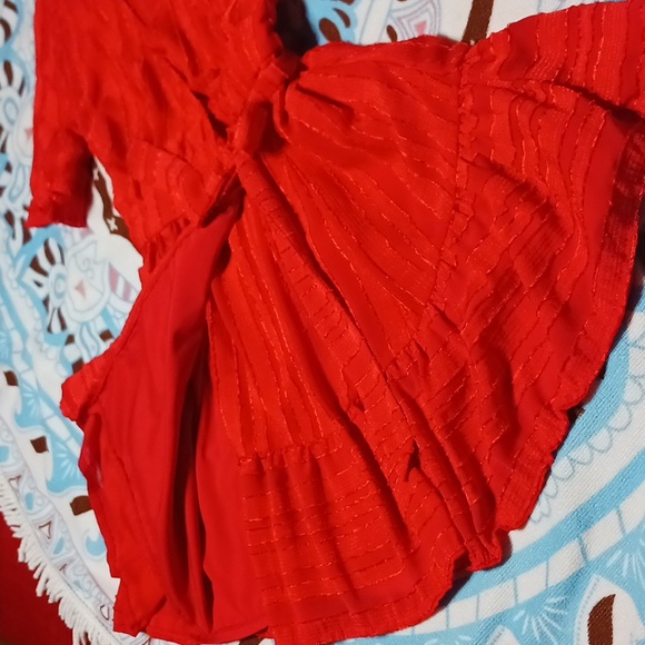 BEAUTIFUL HELLO MOLLY  MINI DRESS SLEEVES. COLOR RED, SIZE SMALL - Picture 5 of 7